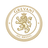 GREVANI heritage crest logo — fine-line lion and crown in a double-ring medallion, muted antique gold